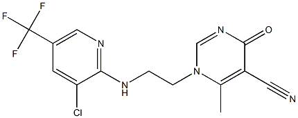 1-(2-{[3-chloro-5-(trifluoromethyl)-2-pyridinyl]amino}ethyl)-6-methyl-4-oxo-1,4-dihydro-5-pyrimidinecarbonitrile