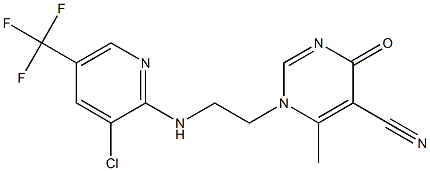  1-(2-{[3-chloro-5-(trifluoromethyl)-2-pyridinyl]amino}ethyl)-6-methyl-4-oxo-1,4-dihydro-5-pyrimidinecarbonitrile