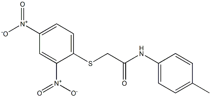 N1-(4-methylphenyl)-2-[(2,4-dinitrophenyl)thio]acetamide 化学構造式