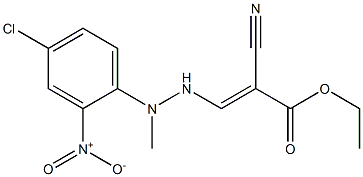ethyl 3-[2-(4-chloro-2-nitrophenyl)-2-methylhydrazino]-2-cyanoacrylate Structure