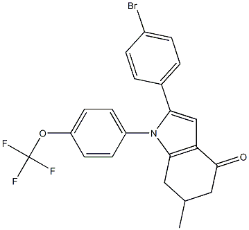 2-(4-bromophenyl)-6-methyl-1-[4-(trifluoromethoxy)phenyl]-1,5,6,7-tetrahydro-4H-indol-4-one