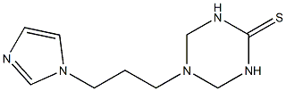 5-[3-(1H-imidazol-1-yl)propyl]-1,3,5-triazinane-2-thione Structure