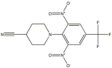 1-[2,6-dinitro-4-(trifluoromethyl)phenyl]piperidine-4-carbonitrile