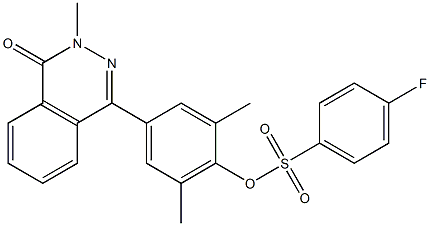 2,6-dimethyl-4-(3-methyl-4-oxo-3,4-dihydrophthalazin-1-yl)phenyl 4-fluorobenzene-1-sulfonate