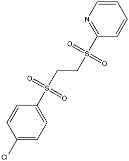 2-({2-[(4-chlorophenyl)sulfonyl]ethyl}sulfonyl)pyridine,,结构式