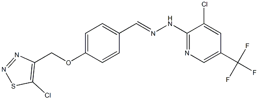 4-[(5-chloro-1,2,3-thiadiazol-4-yl)methoxy]benzenecarbaldehyde N-[3-chloro-5-(trifluoromethyl)-2-pyridinyl]hydrazone Struktur