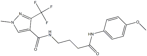 N-[4-(4-methoxyanilino)-4-oxobutyl]-1-methyl-3-(trifluoromethyl)-1H-pyrazole-4-carboxamide Structure