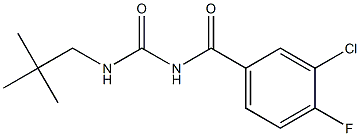 N-(3-chloro-4-fluorobenzoyl)-N'-neopentylurea Structure