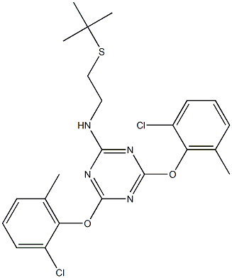  N2-[2-(tert-butylthio)ethyl]-4,6-di(2-chloro-6-methylphenoxy)-1,3,5-triazin-2-amine