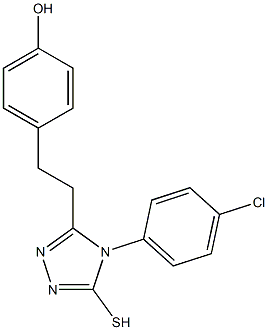4-{2-[4-(4-chlorophenyl)-5-mercapto-4H-1,2,4-triazol-3-yl]ethyl}phenol