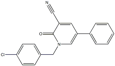 1-(4-chlorobenzyl)-2-oxo-5-phenyl-1,2-dihydro-3-pyridinecarbonitrile Structure