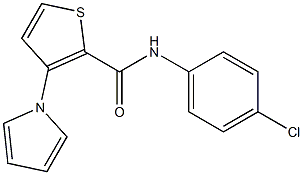 N-(4-chlorophenyl)-3-(1H-pyrrol-1-yl)-2-thiophenecarboxamide 化学構造式