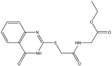  ethyl 2-({2-[(4-oxo-3,4-dihydroquinazolin-2-yl)thio]acetyl}amino)acetate