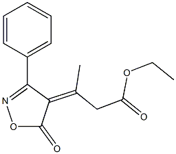 ethyl 3-(5-oxo-3-phenyl-4,5-dihydroisoxazol-4-yliden)butanoate Structure