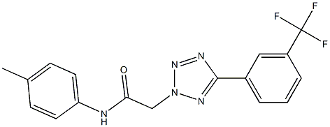 N1-(4-methylphenyl)-2-{5-[3-(trifluoromethyl)phenyl]-2H-1,2,3,4-tetraazol-2-yl}acetamide,,结构式