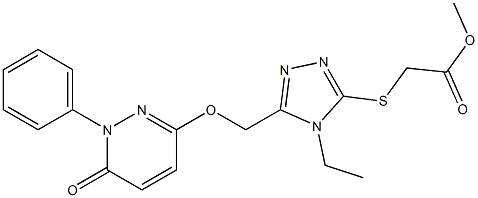 methyl 2-[(4-ethyl-5-{[(6-oxo-1-phenyl-1,6-dihydro-3-pyridazinyl)oxy]methyl}-4H-1,2,4-triazol-3-yl)sulfanyl]acetate