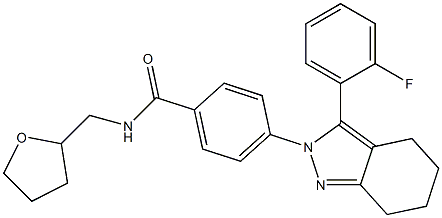  4-[3-(2-fluorophenyl)-4,5,6,7-tetrahydro-2H-indazol-2-yl]-N-(tetrahydro-2-furanylmethyl)benzenecarboxamide