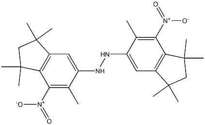 1,2-di(1,1,3,3,6-pentamethyl-7-nitro-2,3-dihydro-1H-inden-5-yl)hydrazine 结构式