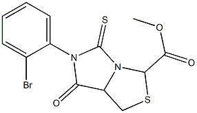  methyl 6-(2-bromophenyl)-7-oxo-5-thioxotetrahydro-1H-imidazo[1,5-c][1,3]thiazole-3-carboxylate