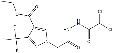 ethyl 1-{2-[2-(2,2-dichloroacetyl)hydrazino]-2-oxoethyl}-3-(trifluoromethyl)-1H-pyrazole-4-carboxylate Structure