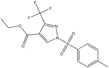 ethyl 1-[(4-methylphenyl)sulfonyl]-3-(trifluoromethyl)-1H-pyrazole-4-carboxylate 结构式