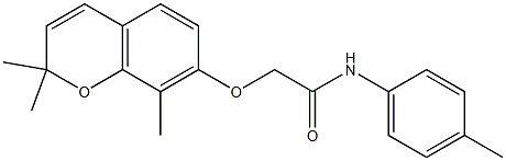 N1-(4-methylphenyl)-2-[(2,2,8-trimethyl-2H-chromen-7-yl)oxy]acetamide 化学構造式