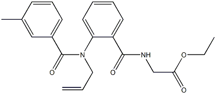 ethyl 2-({2-[allyl(3-methylbenzoyl)amino]benzoyl}amino)acetate Struktur