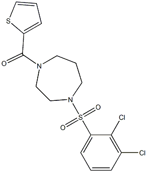 {4-[(2,3-dichlorophenyl)sulfonyl]-1,4-diazepan-1-yl}(2-thienyl)methanone Structure