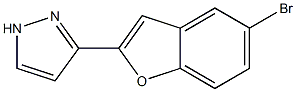 3-(5-bromobenzo[b]furan-2-yl)-1H-pyrazole 化学構造式