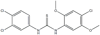 N-(4-chloro-2,5-dimethoxyphenyl)-N'-(3,4-dichlorophenyl)thiourea Structure