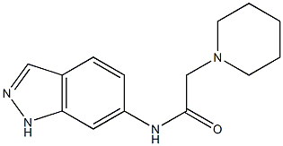 N-(1H-indazol-6-yl)-2-piperidinoacetamide 化学構造式