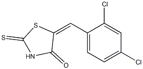 5-(2,4-dichlorobenzylidene)-2-thioxo-1,3-thiazolan-4-one Struktur