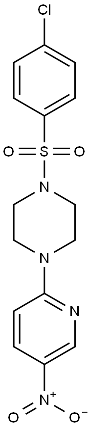 1-[(4-chlorophenyl)sulfonyl]-4-(5-nitro-2-pyridyl)piperazine Structure