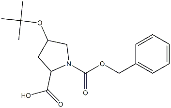1-[(benzyloxy)carbonyl]-4-(tert-butoxy)pyrrolidine-2-carboxylic acid,,结构式
