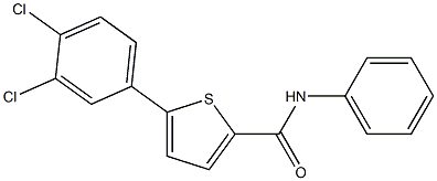 5-(3,4-dichlorophenyl)-N-phenyl-2-thiophenecarboxamide 结构式