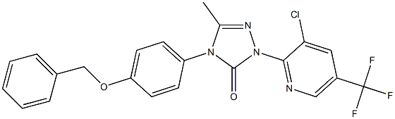 4-[4-(benzyloxy)phenyl]-2-[3-chloro-5-(trifluoromethyl)-2-pyridinyl]-5-methyl-2,4-dihydro-3H-1,2,4-triazol-3-one|