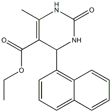 ethyl 6-methyl-4-(1-naphthyl)-2-oxo-1,2,3,4-tetrahydropyrimidine-5-carboxylate,,结构式