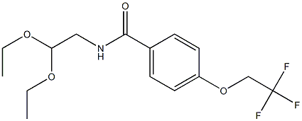 N-(2,2-diethoxyethyl)-4-(2,2,2-trifluoroethoxy)benzenecarboxamide 结构式