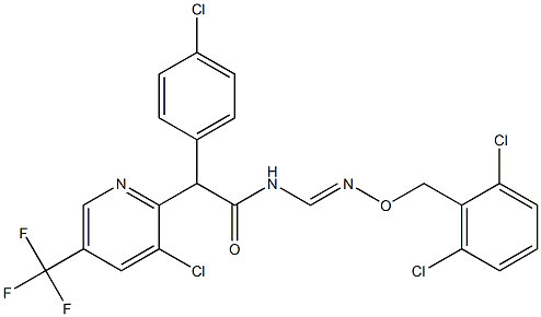 2-(4-chlorophenyl)-2-[3-chloro-5-(trifluoromethyl)-2-pyridinyl]-N-({[(2,6-dichlorobenzyl)oxy]imino}methyl)acetamide