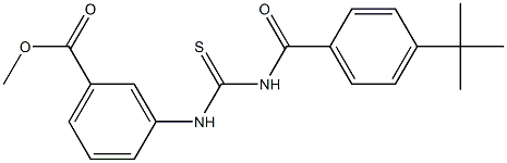 methyl 3-[({[4-(tert-butyl)benzoyl]amino}carbothioyl)amino]benzoate Struktur