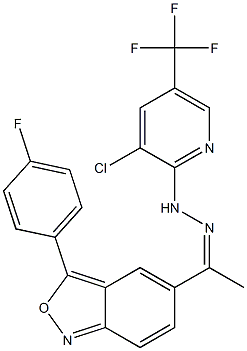 1-[3-(4-fluorophenyl)-2,1-benzisoxazol-5-yl]-1-ethanone N-[3-chloro-5-(trifluoromethyl)-2-pyridinyl]hydrazone|