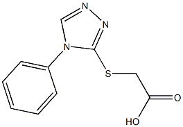 2-[(4-phenyl-4H-1,2,4-triazol-3-yl)thio]acetic acid,,结构式
