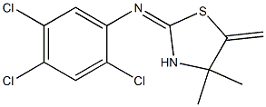 N1-(4,4-dimethyl-5-methylidene-1,3-thiazolan-2-yliden)-2,4,5-trichloroaniline Struktur