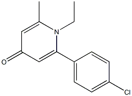 2-(4-chlorophenyl)-1-ethyl-6-methyl-4(1H)-pyridinone,,结构式