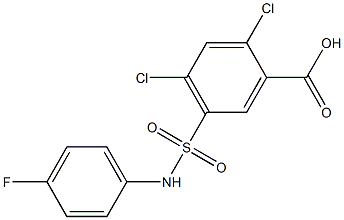 2,4-dichloro-5-[(4-fluoroanilino)sulfonyl]benzenecarboxylic acid Structure