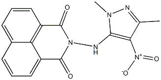 2-[(1,3-dimethyl-4-nitro-1H-pyrazol-5-yl)amino]-2,3-dihydro-1H-benzo[de]isoquinoline-1,3-dione Structure