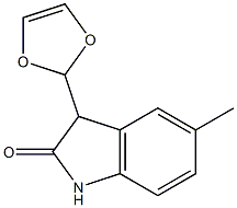 3-(1',3'-dioxolynyl)-5-methyl-1,3-dihydro-2H-indol-2-one Struktur