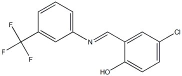4-chloro-2-({[3-(trifluoromethyl)phenyl]imino}methyl)phenol Struktur