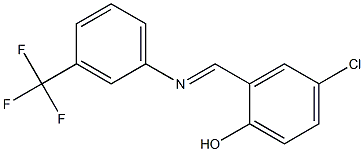 4-chloro-2-({[3-(trifluoromethyl)phenyl]imino}methyl)phenol