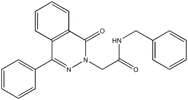 N-benzyl-2-[1-oxo-4-phenyl-2(1H)-phthalazinyl]acetamide Struktur